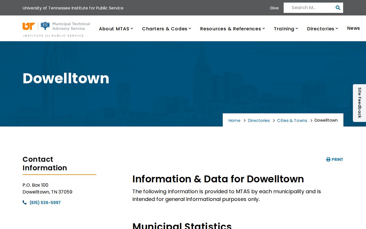 Dowelltown warrant records municipal directory contact