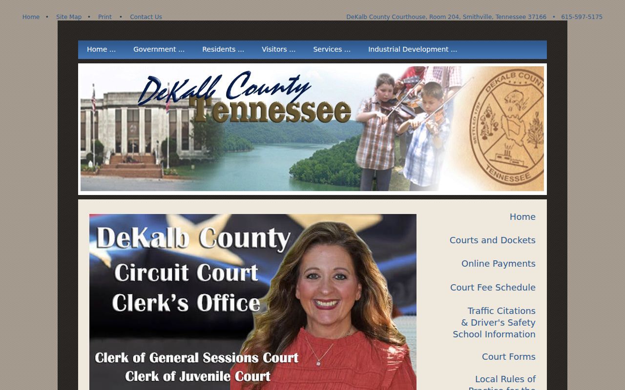 DeKalb County warrant search clerk contact form